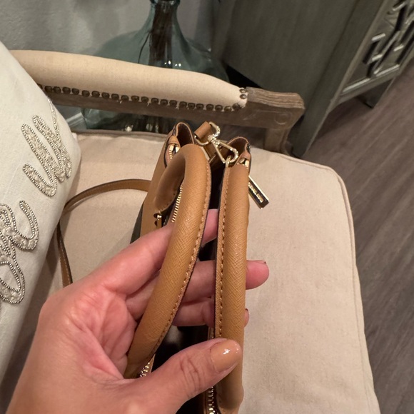 Michael Kors Tan and Black Satchel with Gold Hardware - Picture 6 of 8